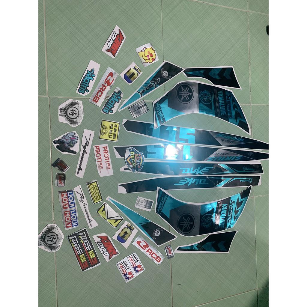 Tem sirius fi duke xanh ngọc đen crom