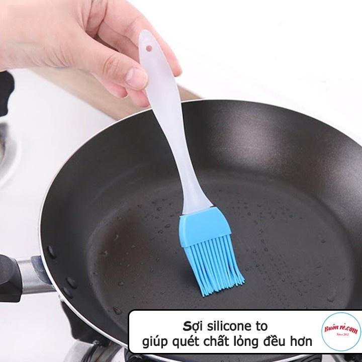 Cọ chổi quét dầu mỡ, nước sốt, mặt bánh, Cọ silicon cán nhựa
