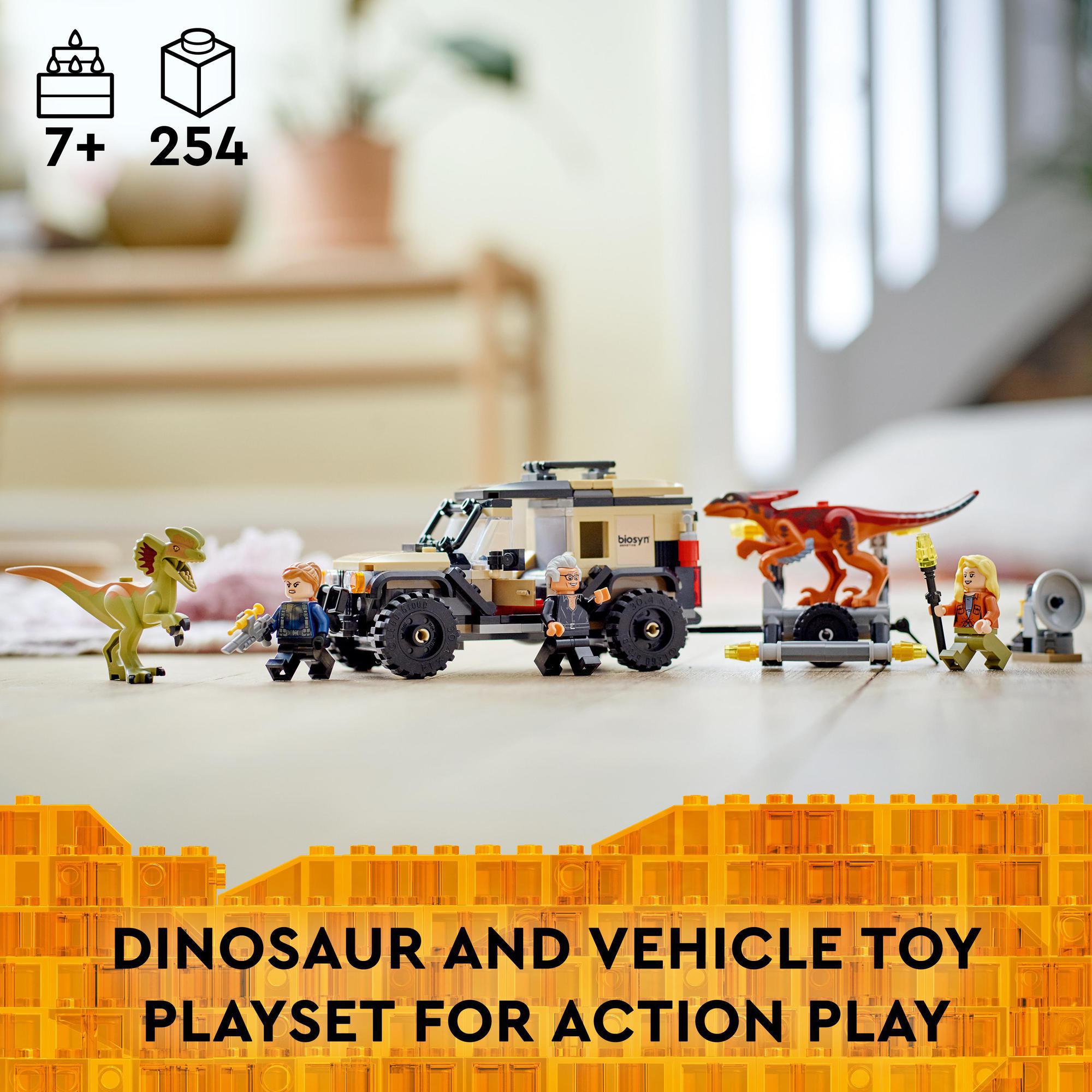 LEGO JURASSIC WORLD 76951 Vận Chuyển Khủng Long Pyroraptor & Dilophosaurus