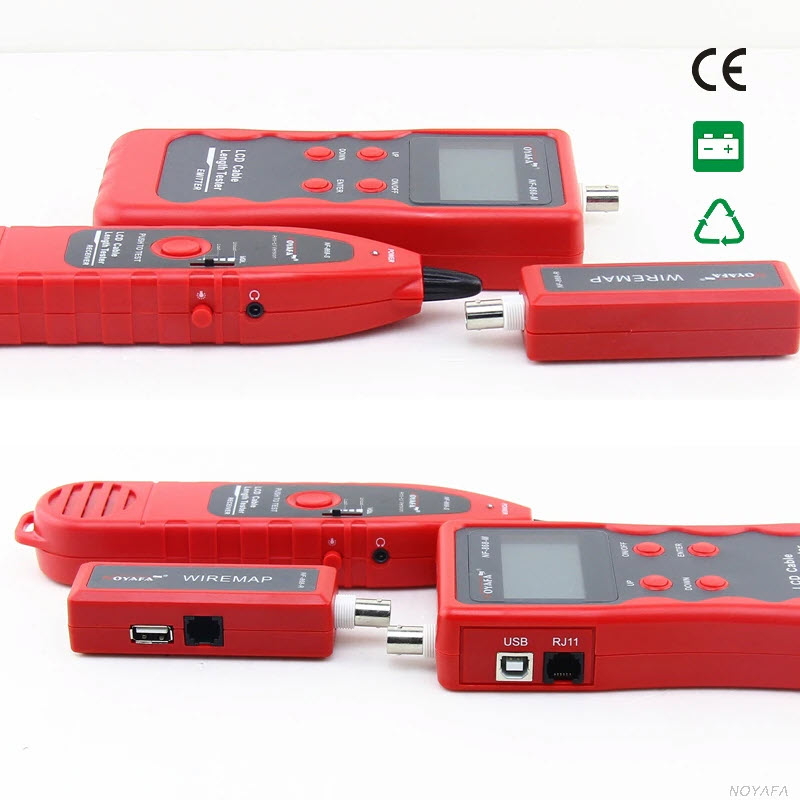 Hàng Chính Hãng - Máy Test Dây Mạng Đa Năng Noyafa NF-868. Network LAN Phone Tester Wire Tracker Cable Length USB coaxial RJ45/RJ11/BNC. RJ11 RJ45 Diagnose Tone BNC USB Metal Line Telephone Wire Tracker Networking Tools LAN Network Cable Lenght Tester