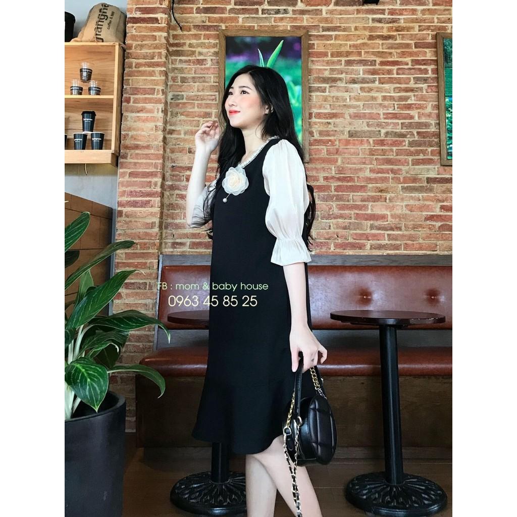 Váy bầu  cao cấpthiết kế sang chảnhchất siêu đẹpFree size dáng xuông 43~72kg