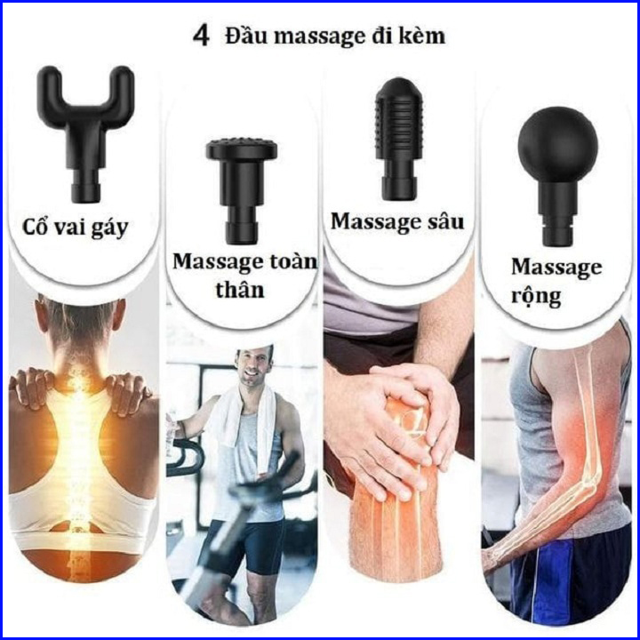 Máy Massage cầm tay 4 đầu 6 chức năng