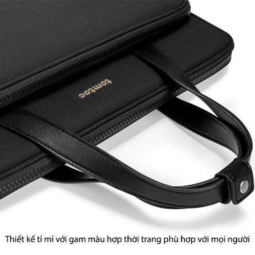 TÚI ĐEO CHÉO TOMTOC (USA) PREMIUM THEHER SHOULDER BAG DÀNH CHO MACB 13”/14&quot; công nghệ chống sốc - HÀNG CHÍNH HÃNG