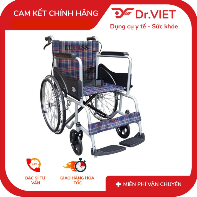 Xe lăn thường lucass X-97 ,X97J [Chính hãng]- Dễ dàng vệ sinh, chịu được tải trọng lớn, tự di chuyển, thoải mái, gấp gọn dễ dàng, dễ chịu, êm ái, chịu lực tốt, có độ bền cao