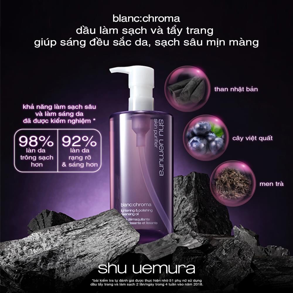 Dầu Tẩy Trang Shu Uemura Blanc:Chroma Màu Tím 150ml