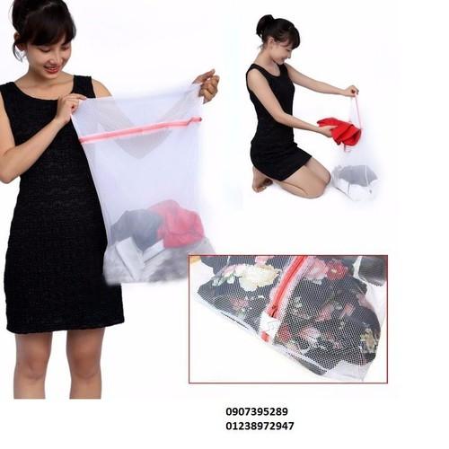 Combo nhiều Túi lưới giặt đồ cho máy giặt bảo vệ quần áo chống biến dạng chất lượng tốt dây kéo lưới mịn Polyester