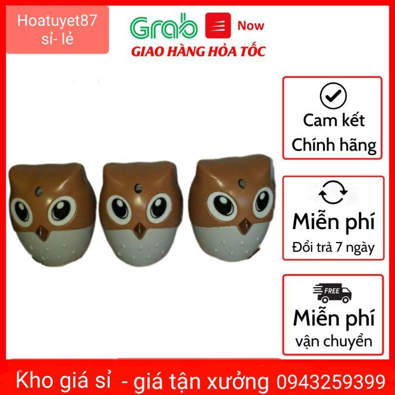 Lọ đựng tăm con cú có nắp và nút ấn