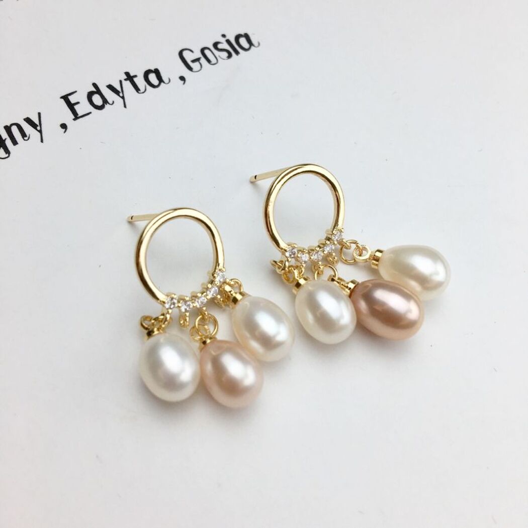 Bông Tai Ngọc Trai Nước Ngọt Thiên Nhiên Cao Cấp - Nắng Ban Mai - Trang Sức Cô Tấm - SUNLIGHT PEARL - CTJ4510