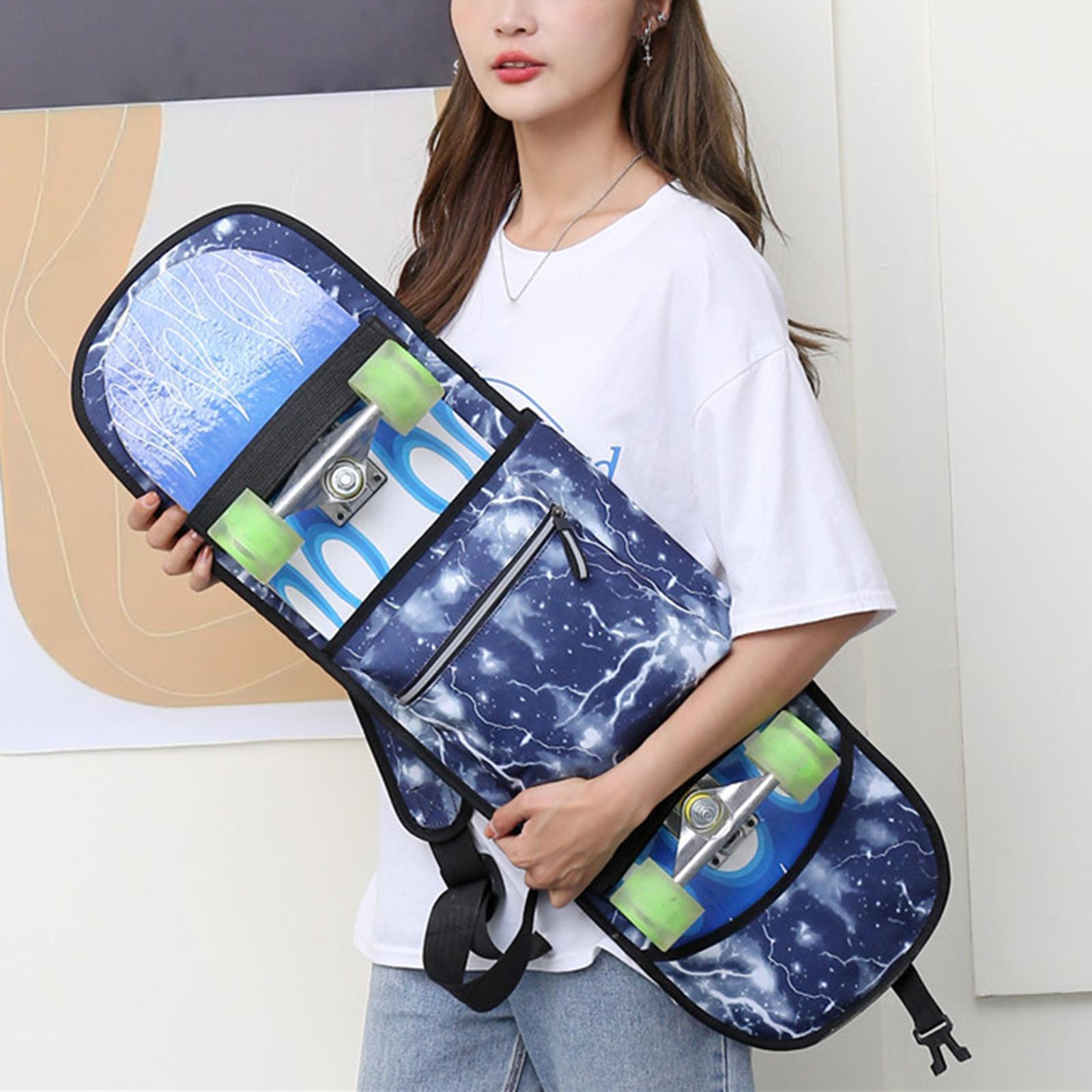 Oxford Skateboard Backpacks Bag Longboard Carry Case Water Resistant Outdoor