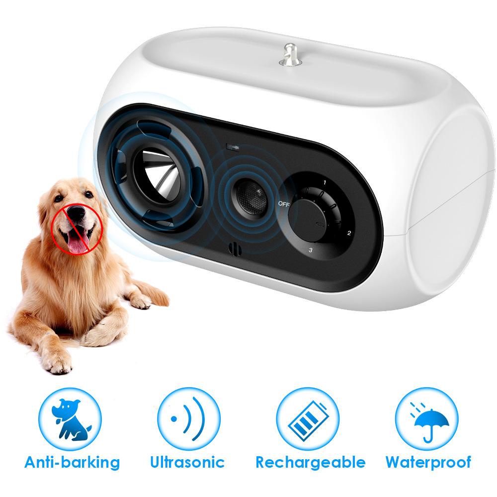 Antibell cho chó, thiết bị chống uốn siêu âm tự động an toàn, thiết bị chống chuông, trung bình nhỏ có thể sạc lại lớn, chó ngoài trời