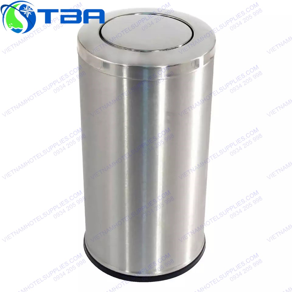 Thùng rác inox nắp bập bênh 250 x 610 đặt phòng cao cấp