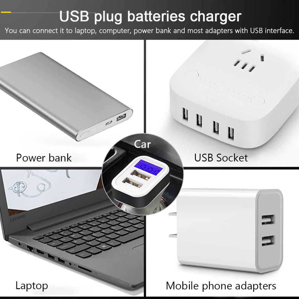 Bộ sạc pin Li-ion USB 4 khe 18350 16340 14500 YONII Q4 3.7V