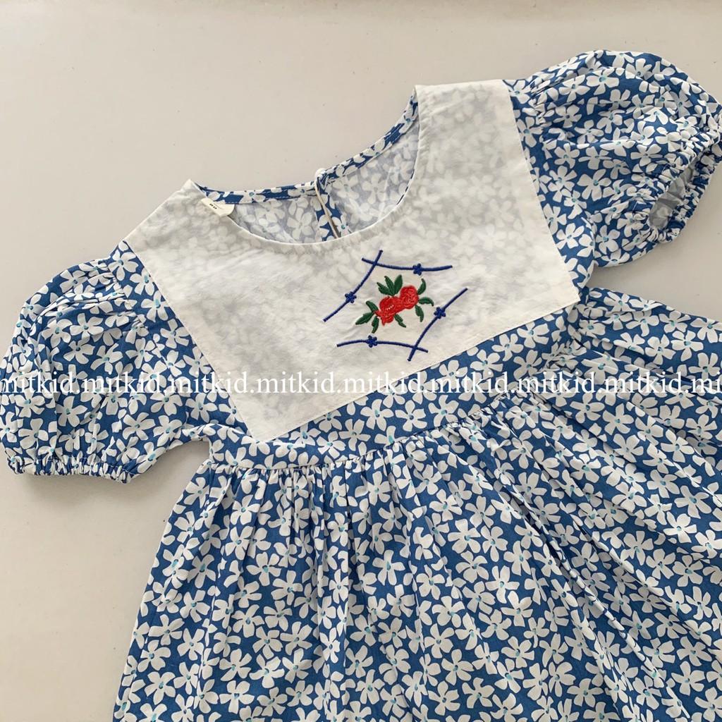 Váy họa tiết cho béVáy chất thô cổ bèo SIÊU DỄ THƯƠNG cho bé gái