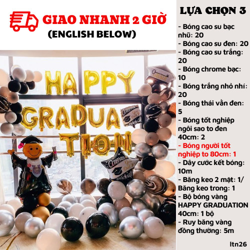 Bộ bong bóng trang trí tốt nghiệp ltn26