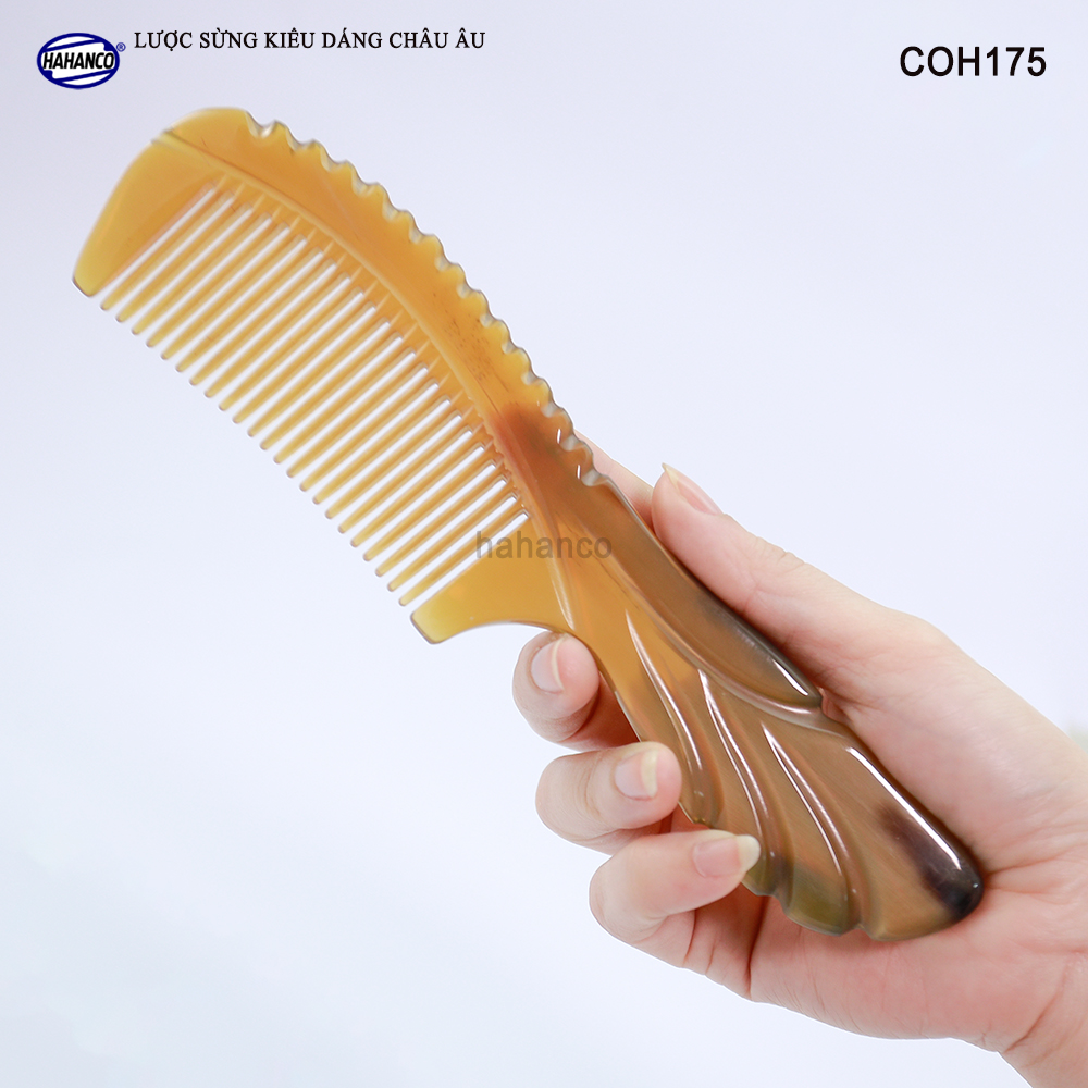 Lược sừng kiểu dáng Châu Âu sang trọng (Size: XL - 20cm) COH175 - Lược sừng xuất Nhật - Chăm sóc tóc