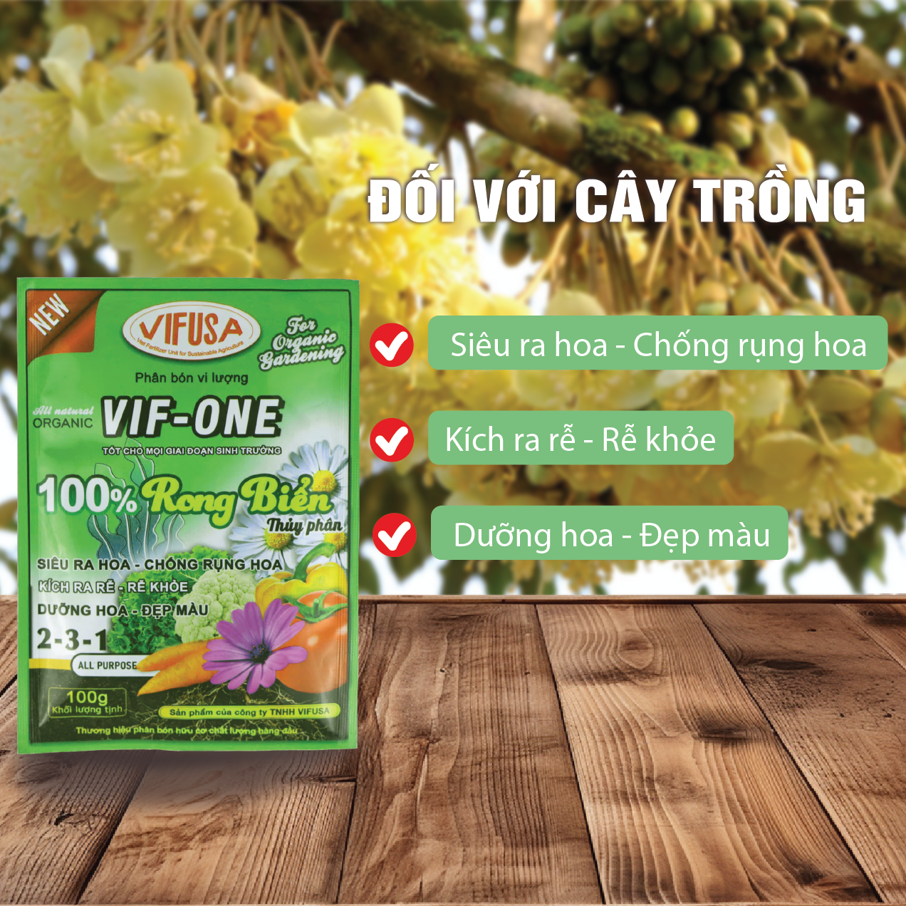 VIF-ONE - Phân bón rong biển gói 100g