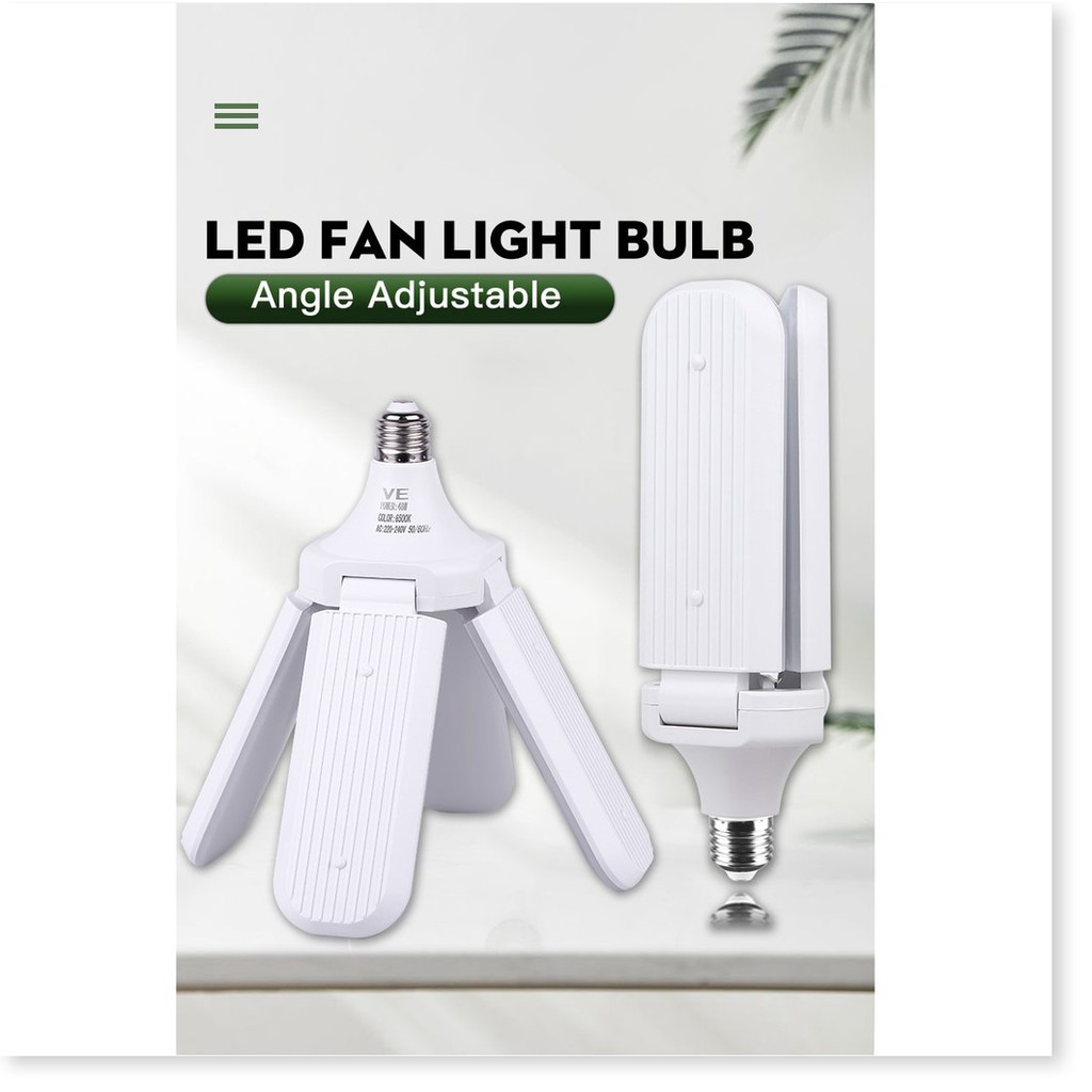 Bóng Đèn LED 4 Cánh Quạt Đáy Phát Sáng BX-60 Siêu Sáng - Siêu Tiết Kiệm Điện 60W (Trắng/Vàng) Tiết Kiệm 50%- 70% Điện Năng Tiêu Thụ - Sản Phẩm Chất Lượng, Hiệu Quả Kinh Tế Cao