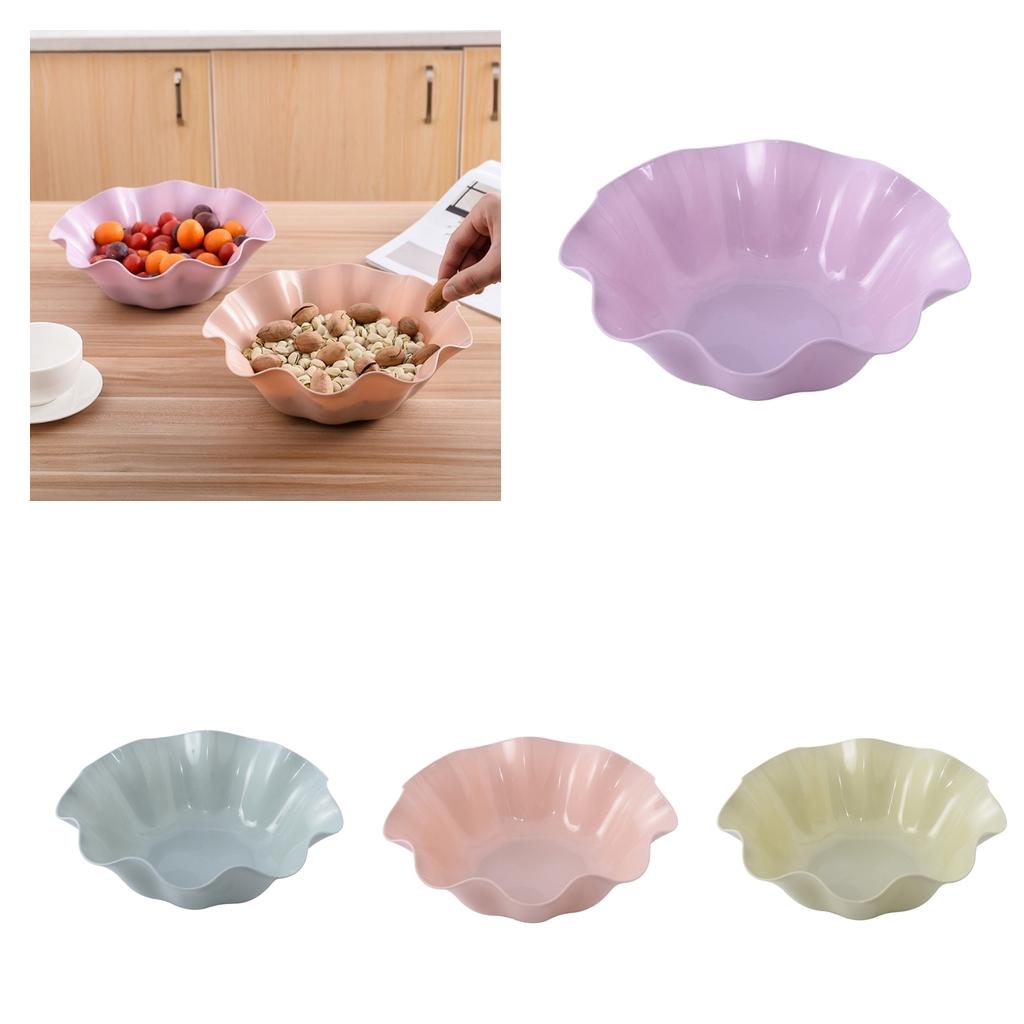 Fruit Plate Lotus Leaf Shape Snack Storage Tray Blue