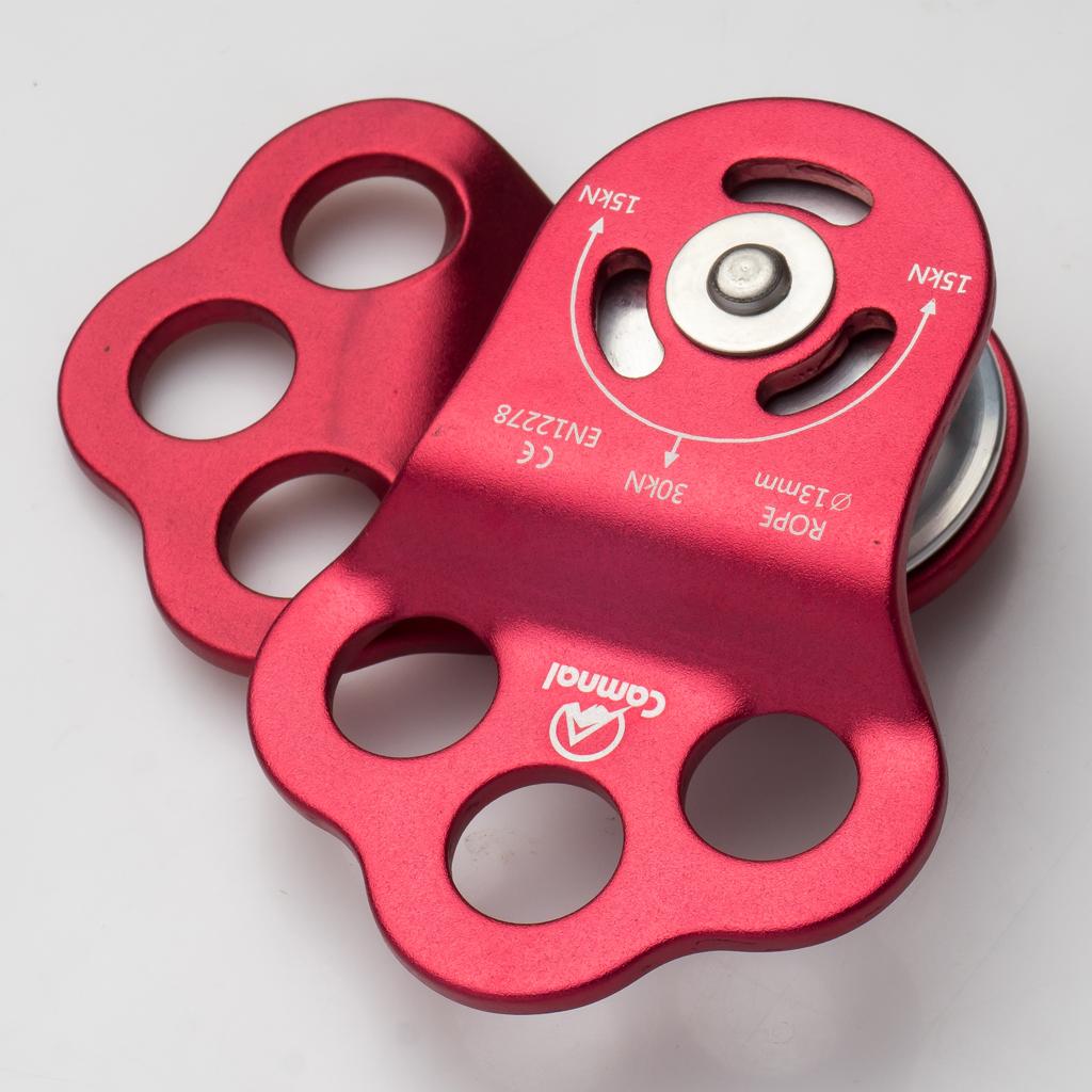 Outdoor Climbing 30KN Triple Attachment Pulley for 13mm Rope Tree Arborist