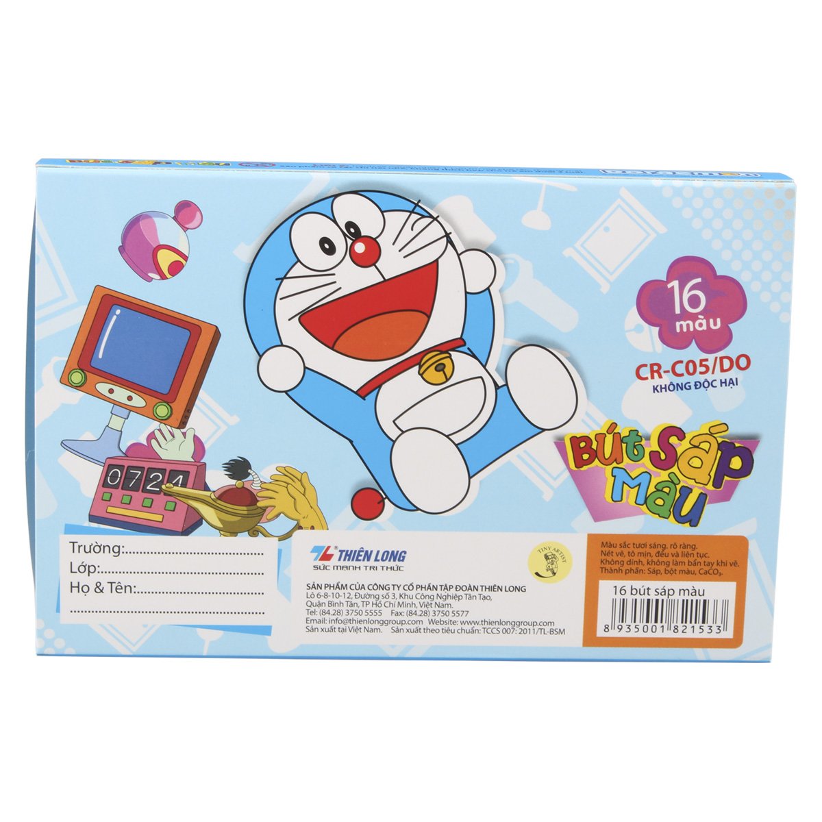 Bút Sáp màu Thiên Long Doraemon CR-C05/DO - 16 màu