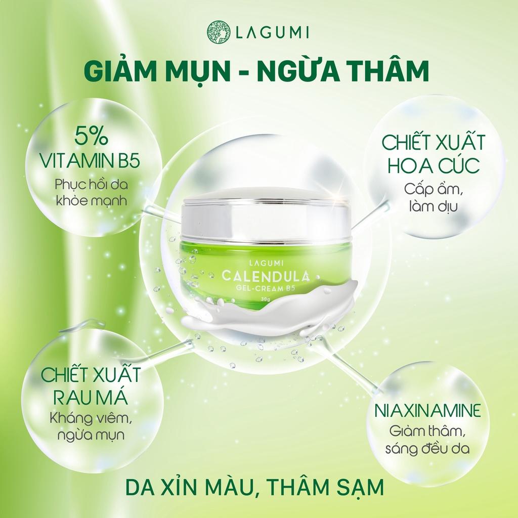 Bộ chăm sóc da kem chống nắng và kem dưỡng da cho da dầu mụn Lagumi chính hãng