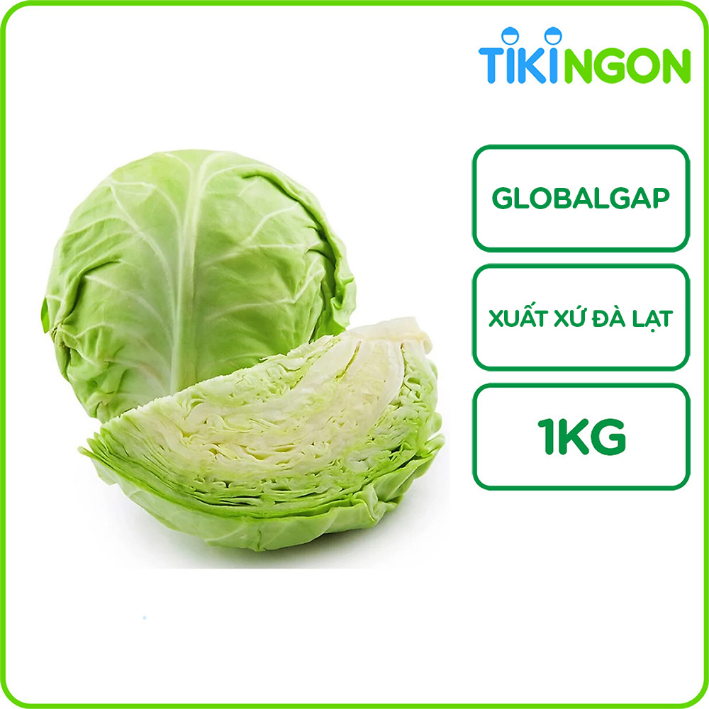 Bắp Cải Trắng Đà Lạt GlobalGAP 1kg