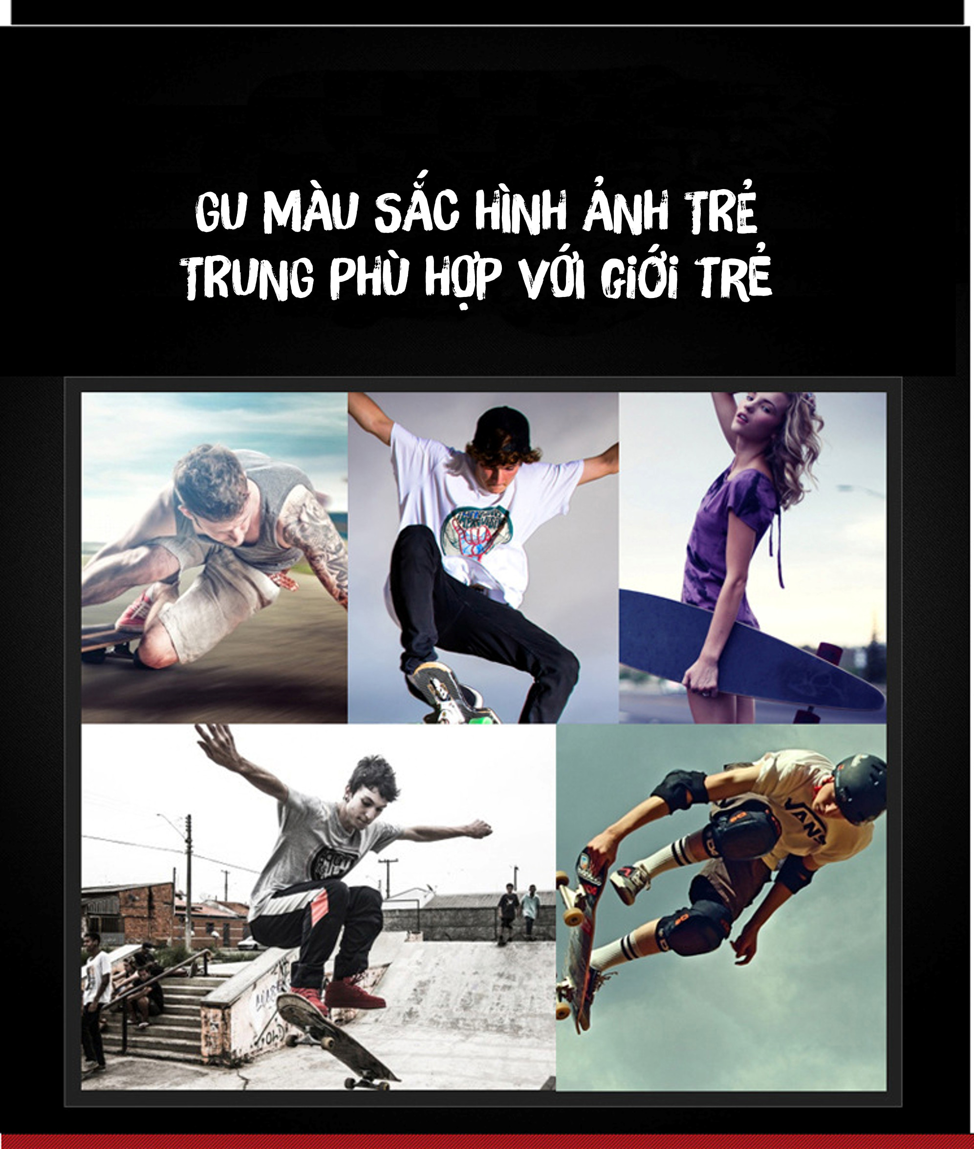 Ván Trượt Skateboard Penny - Có Tay Cầm - Trục Kim Loại To - Bánh Cao Su Có Đèn Led (Kích Thước 56 x 10 x 13 cm)