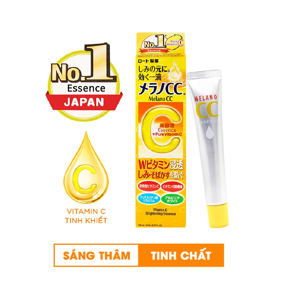 Tinh chất vitamin C dưỡng trắng da, chống thâm nám Melano CC Whitening Essence 20ml