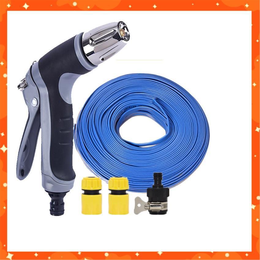 Bộ dây và vòi xịt rửa xe tưới cây tăng áp 15m 206817