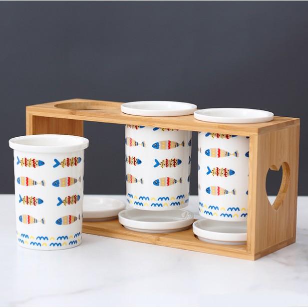 LỌ ĐỰNG ĐŨA JAPANESE FISH trang trí nhà cửa