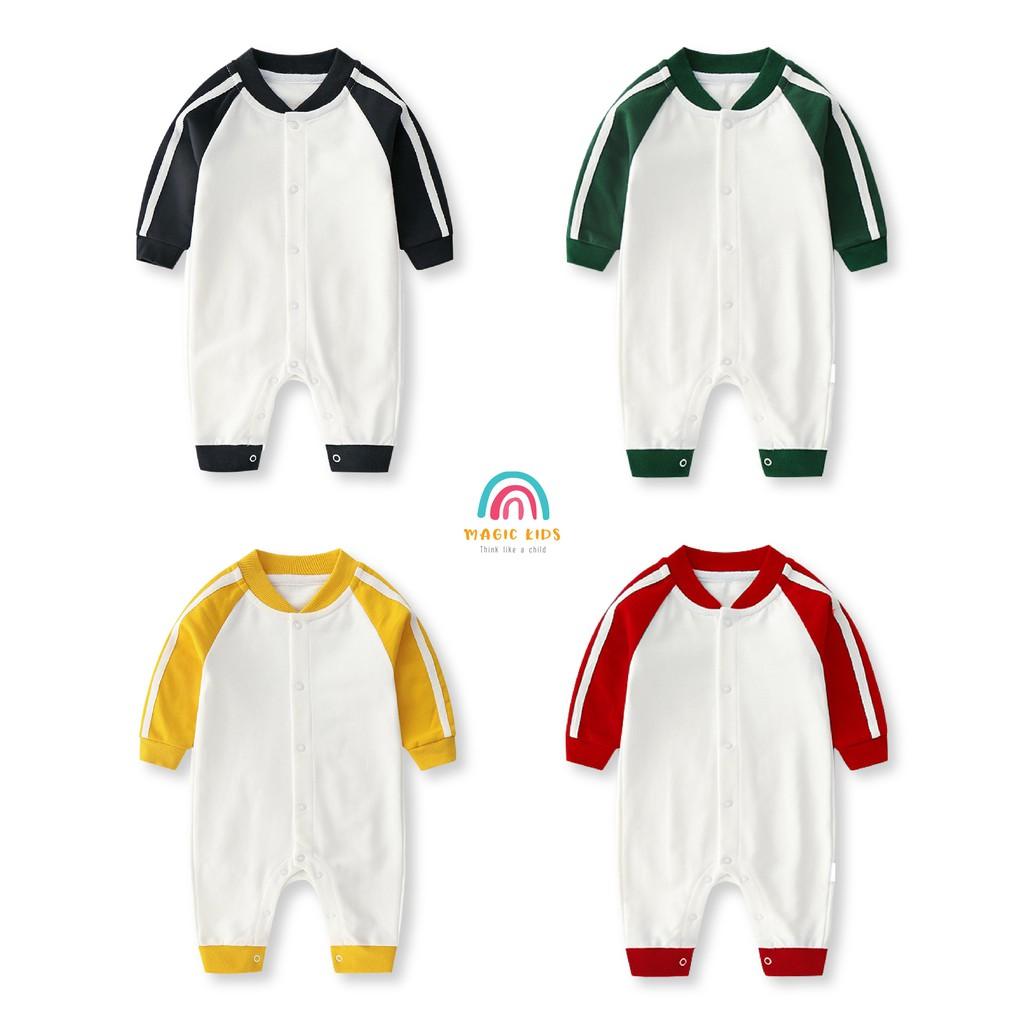 Bộ bodysuit nỉ dài tay kiểu dáng thể thao cho bé BL20009
