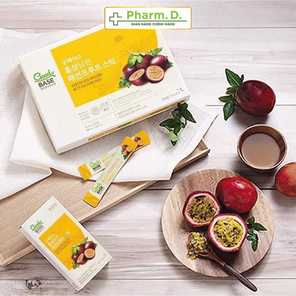 Nước Hồng Sâm Hàn Quốc Goodbase Vị Chanh Dây Hỗ Trợ Sức Khỏe KGC Cheong Kwan Jang