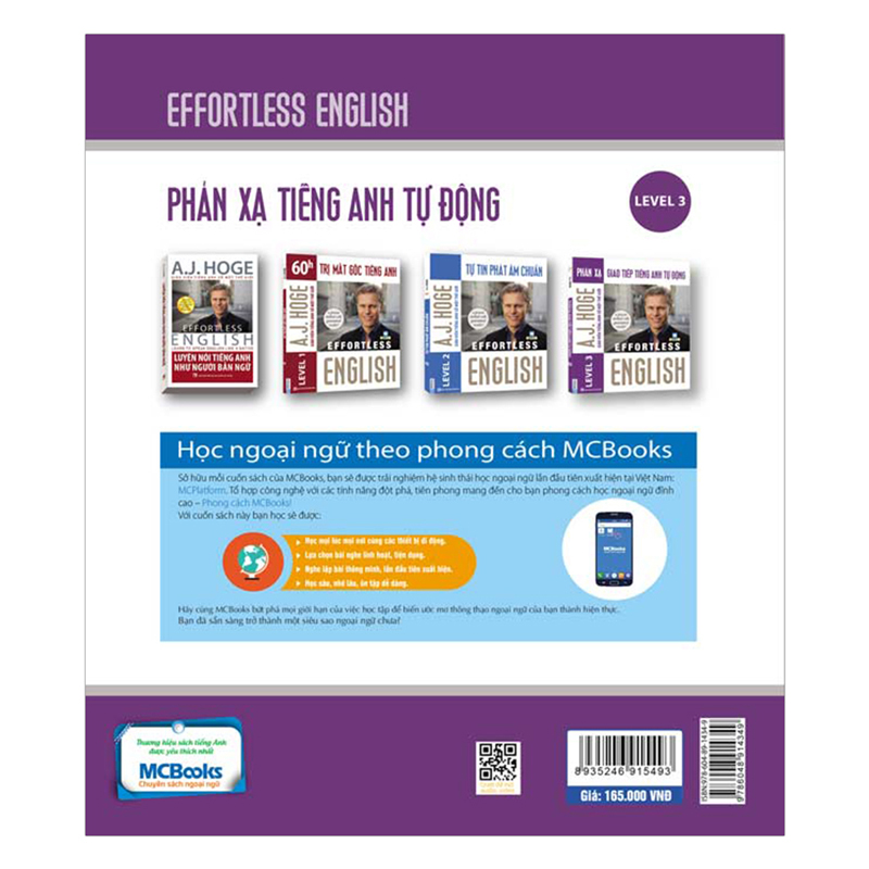 Effortless English - Phản Xạ Tiếng Anh Tự Động tặng kèm bookmark