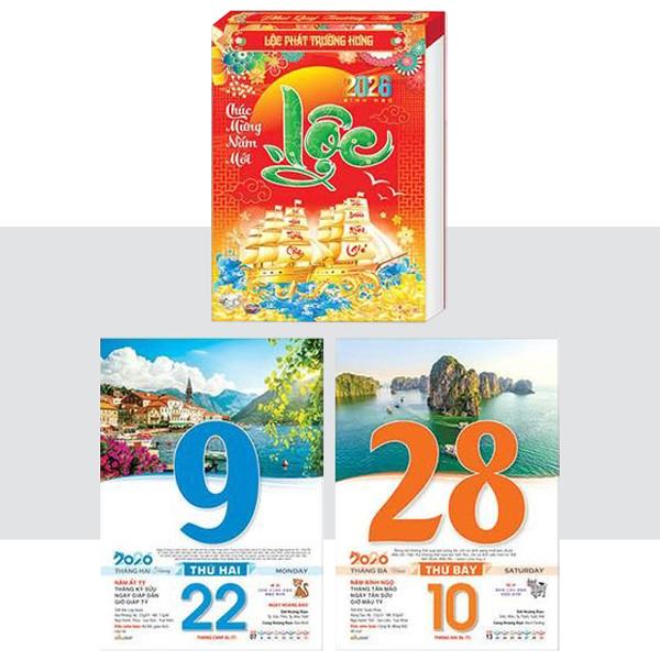 Lịch Bloc Đại 2026 - Chủ Đề Cảnh Đẹp Bốn Mùa - Văn Lang VL12A