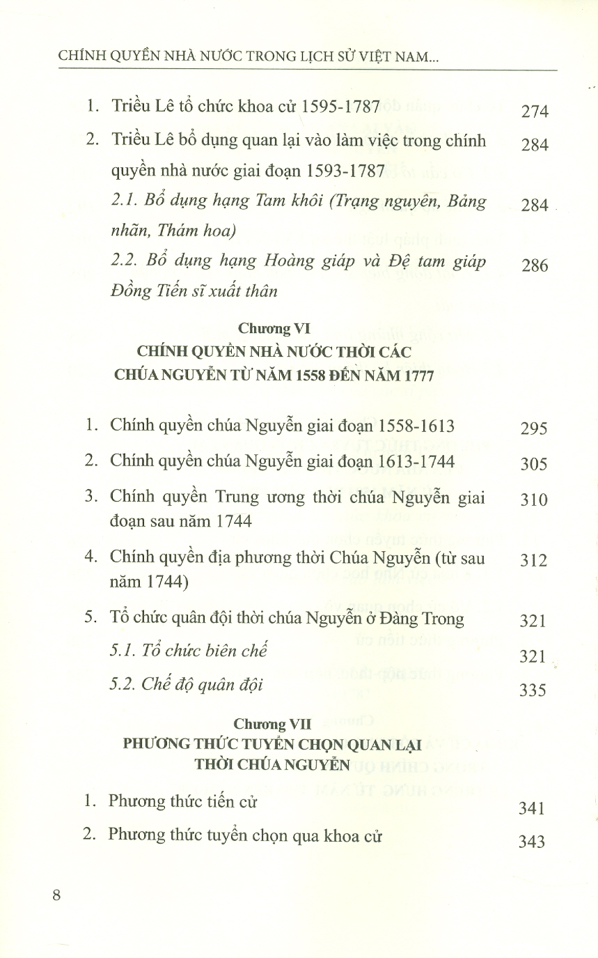 Chính Quyền Nhà Nước Trong Lịch Sử Việt Nam Trong Lịch Sử Việt Nam (1527-1802) (Tái bản có sửa chữa)