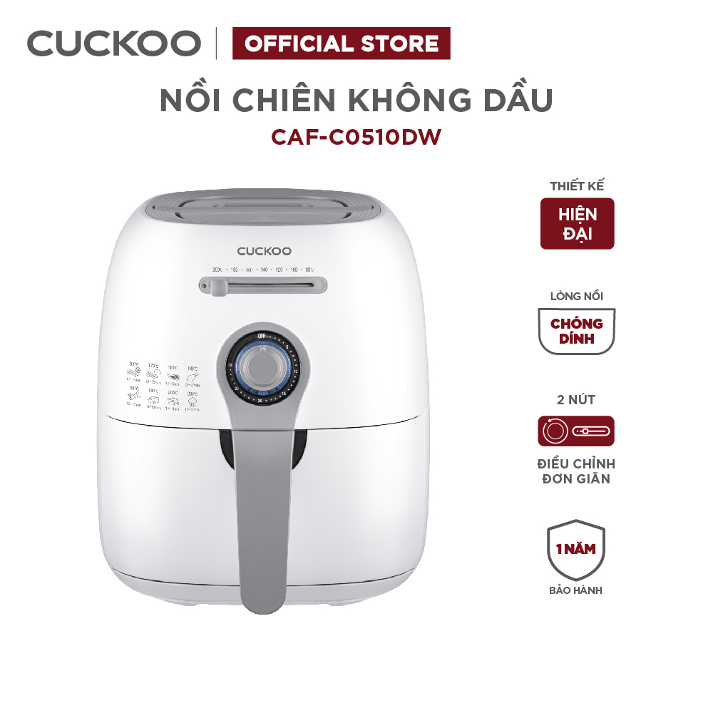 Nồi chiên không dầu Cuckoo CAF-C0510D 2,9 lít 1400W - Hàng chính hãng