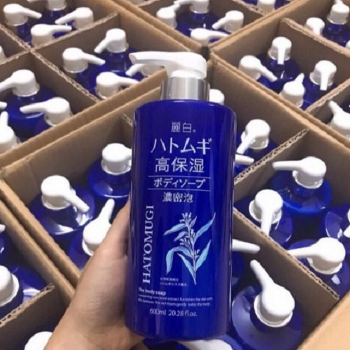 Sữa Tắm Reihaku Hatomugi Moisture Rich Body Soap Dưỡng Ẩm Sâu Và Làm Sáng Da (Chai 600ml)