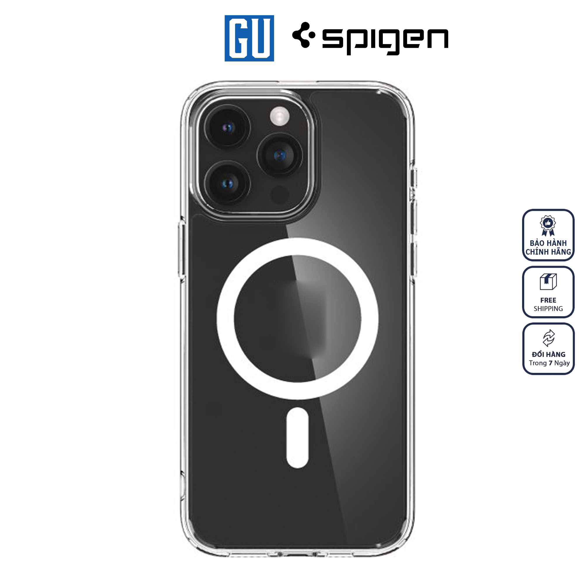 Ốp Lưng Spigen Crystal Hybrid Magfit Dành Cho iPhone 15 Pro/ 15 Pro MaxTôn Vẻ Đẹp Nguyên Bản Điện Thoại Của Bạn ACS06450 Hàng Chính Hãng