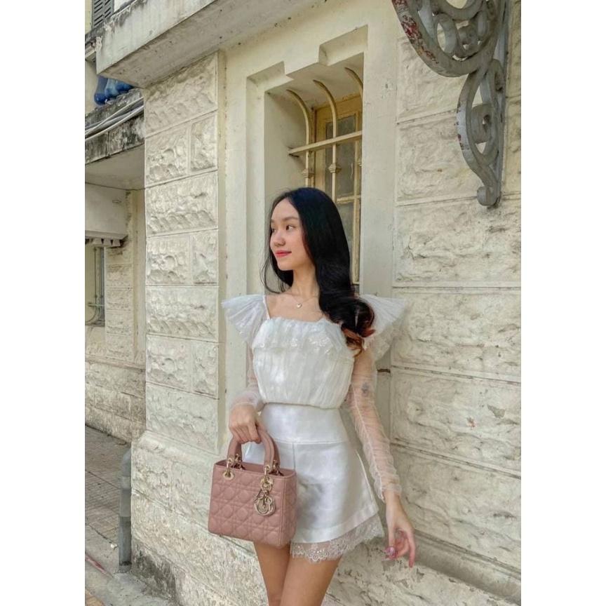 Áo Croptop Lưới Ren Công Chúa