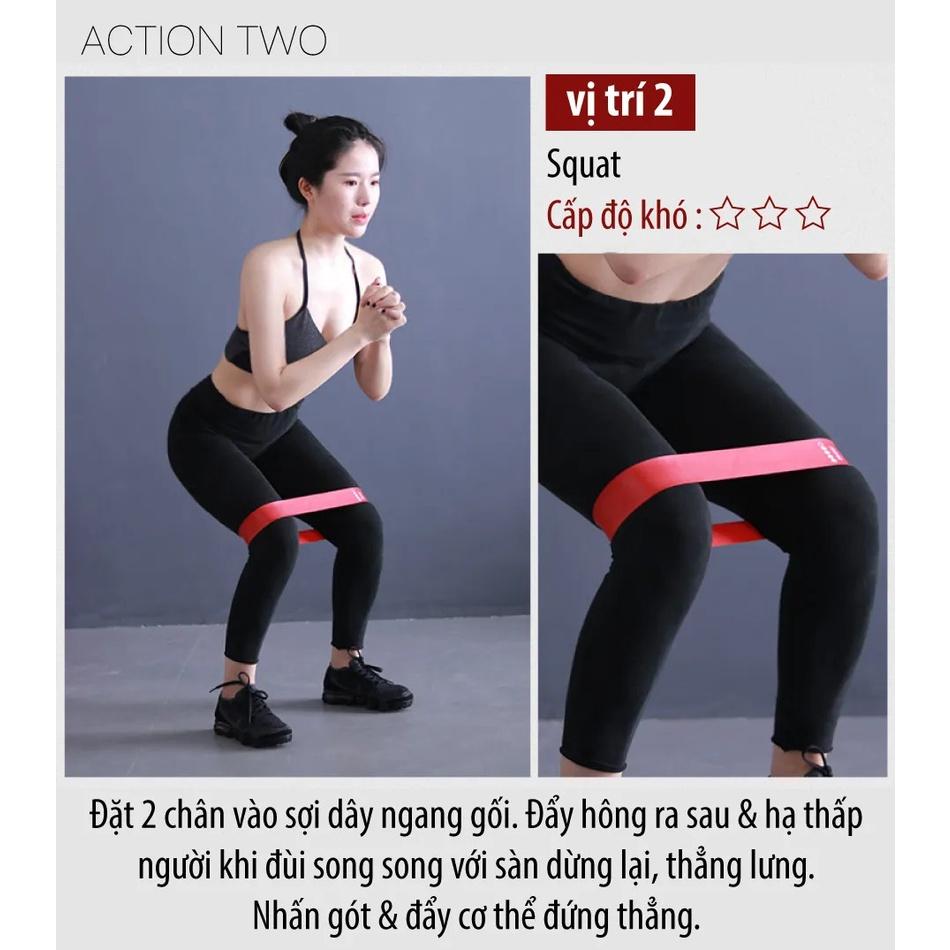 Dây miniband dododios kháng lực tập gym chân mông tay đùi cao su đàn hồi nam nữ