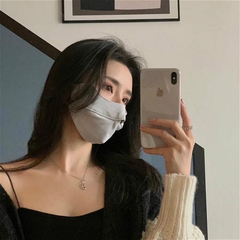 Khẩu trang vải chống tia UV chống nắng kháng khuẩn cao cấp NGẮN form dáng đẹp có nút chỉnh dây phù hợp cho cả nam và nữ