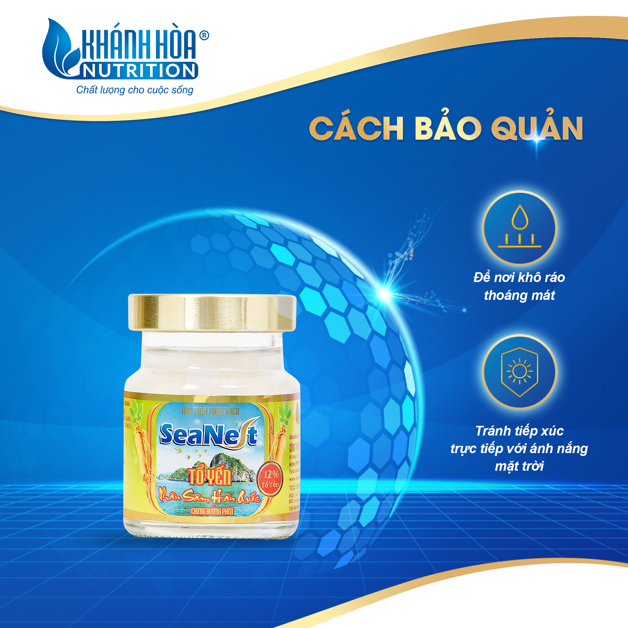 Tổ Yến 12% Chưng Nhân Sâm Hàn Quốc Seanest - Khánh Hòa Nutrition – Lọ 70 ML