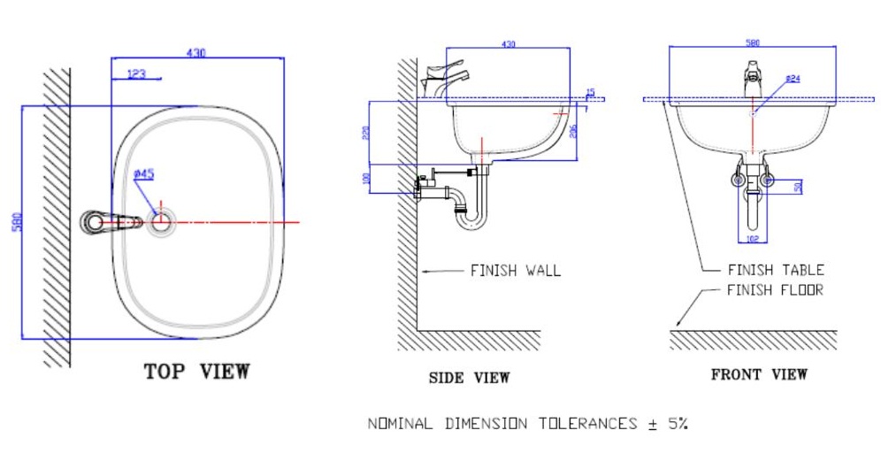 Chậu rửa âm bàn American Standard Active 0458-WT