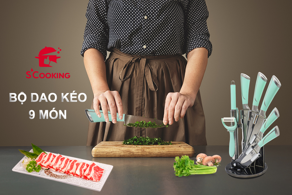 Bộ Dao 09 Món Scooking - Phân phối chính hãng bởi Mishio Việt Nam