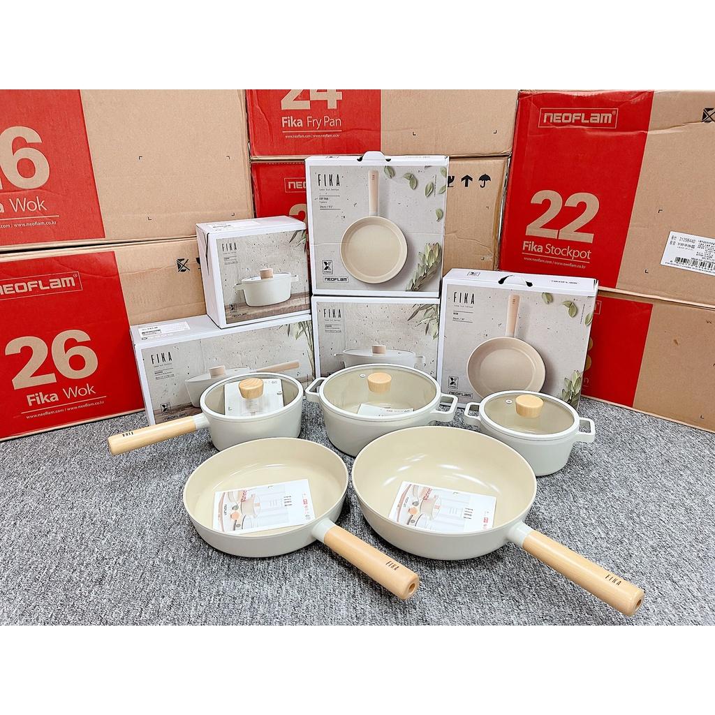 Set Nồi 5 Món NEOFLAM FIKA, Chất Liệu Thép Không Gỉ, Phủ Gốm Chống Dính, Dẫn Nhiệt Tốt, Dùng Cho Mọi Loại Bếp