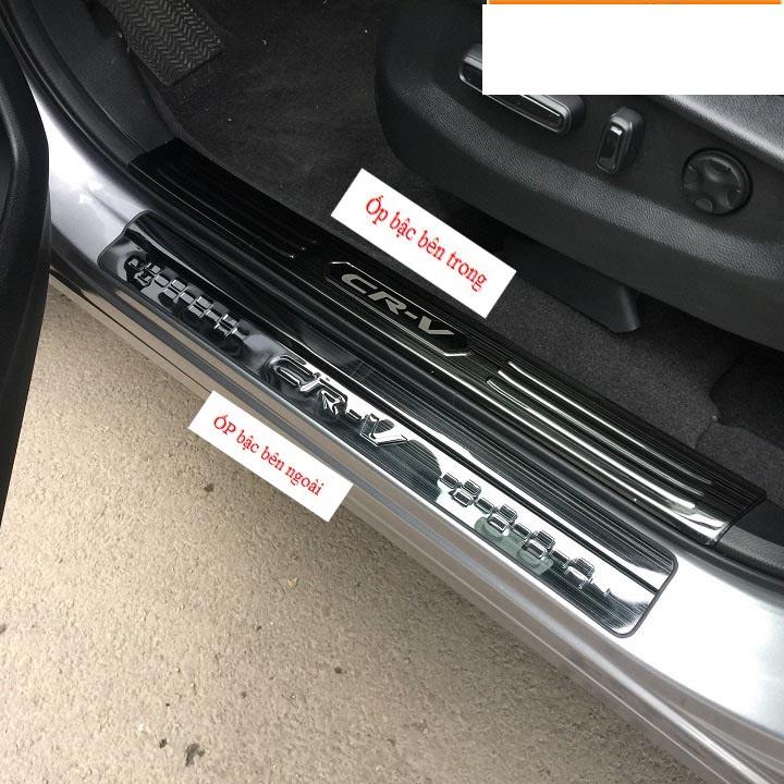 Ốp bậc cửa , nẹp bước chân Honda CRV 2018-2022 cao cấp -mẫu Titan 8 chi tiết
