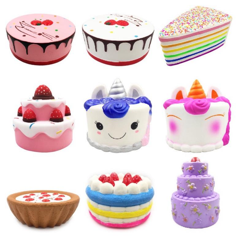Squishy hình bánh hình thú hình củ quả tạo hình giải nén bóp trút giận mềm mịn giải tỏa căng thẳng cho bé