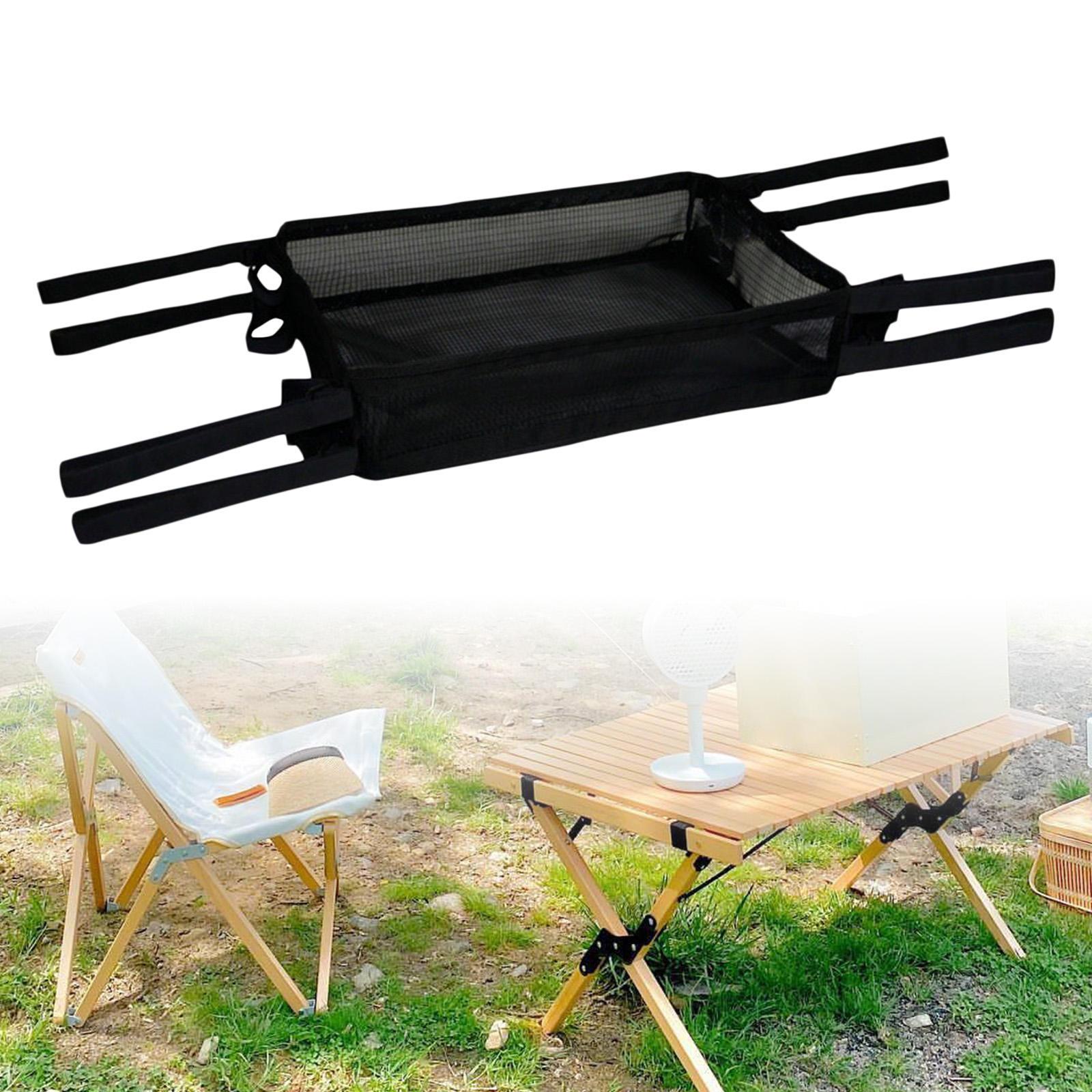 Outdoor Camping Table Storage Bag Mesh Pocket Breathable Pouch for Barbecue