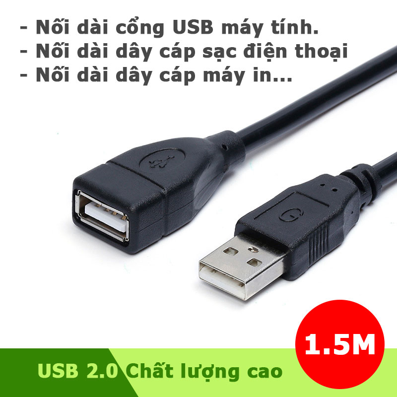 Cáp nối dài cổng USB ,cáp sạc điện thoại, cáp máy in