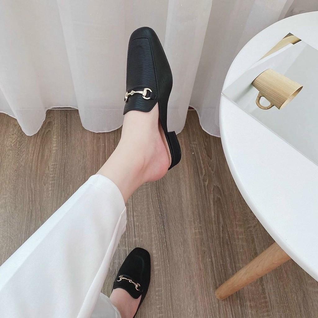 GIÀY SỤC KHUY NGANG TRƠN MẠ SÁNG - 2P